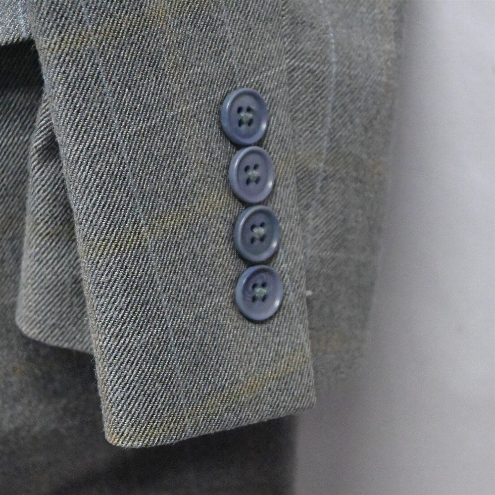 Murano 43r | 44r Green Gray Check 2 Button Blazer… - image 6
